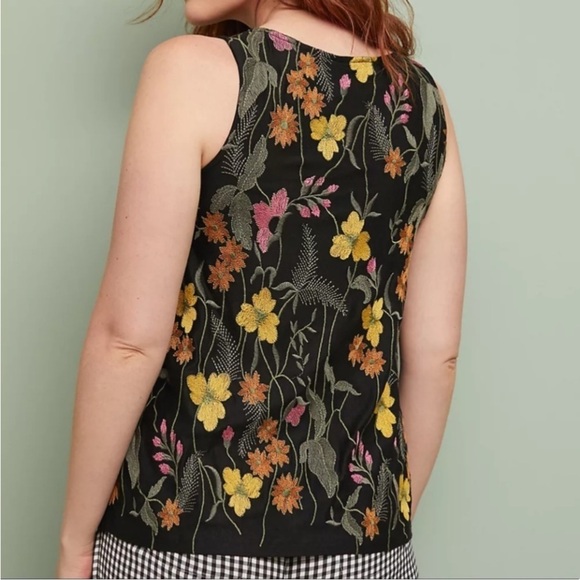 Anthropologie Meadow Rue Cartagena Black Floral Embroidered Size XS - Picture 3 of 9